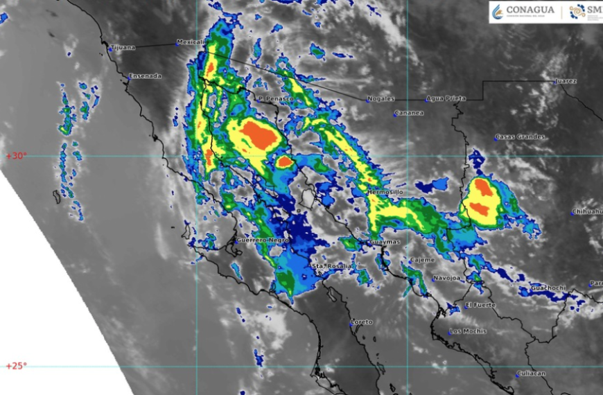 Se estiman fuertes lluvias y calor que superara los 40°C, hoy en Sonora.