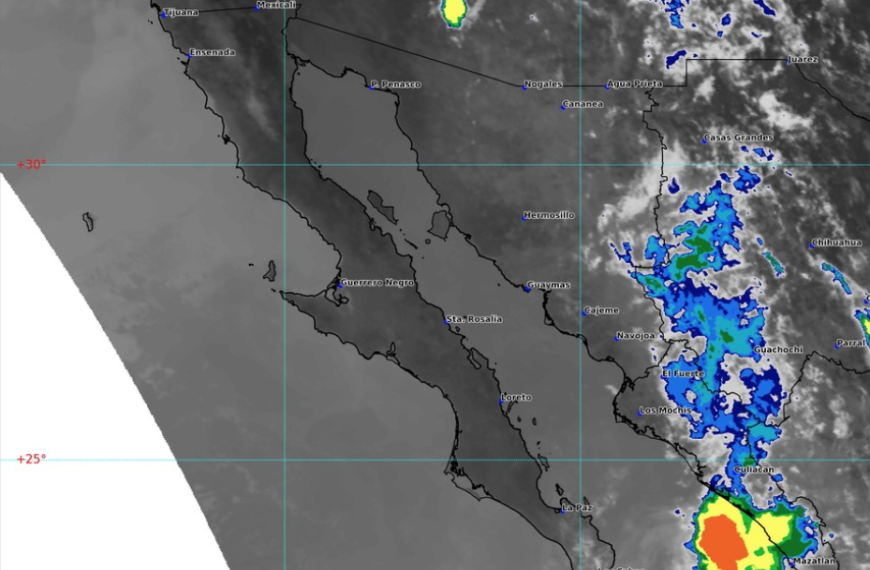 Conagua Pronostica Lluvias Muy Fuertes en Sonora Este Martes 13 de Agosto