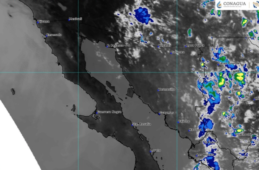 Estado del tiempo en Sonora HOY 27 de agosto: Conagua pronostica calor extremo y lluvias intensas por la tarde