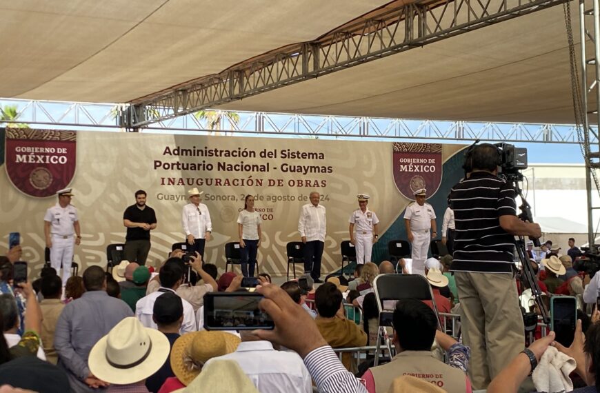 ❗️🚨 #Guaymas | Gobernador Durazo destaca la visita de López Obrador y Sheinbaum en Guaymas como un momento histórico para Sonora