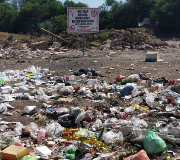 Fraccionamiento Laureles en Navojoa se enfrenta a la formación de basureros clandestinos