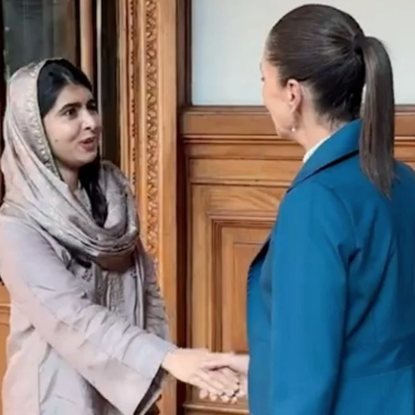 Malala Yousafzai se reúne con la presidenta Claudia Sheinbaum en Palacio Nacional para destacar la importancia de la educación para las niñas