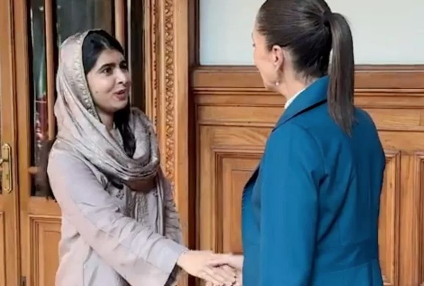 Malala Yousafzai se reúne con la presidenta Claudia Sheinbaum en Palacio Nacional para destacar la importancia de la educación para las niñas