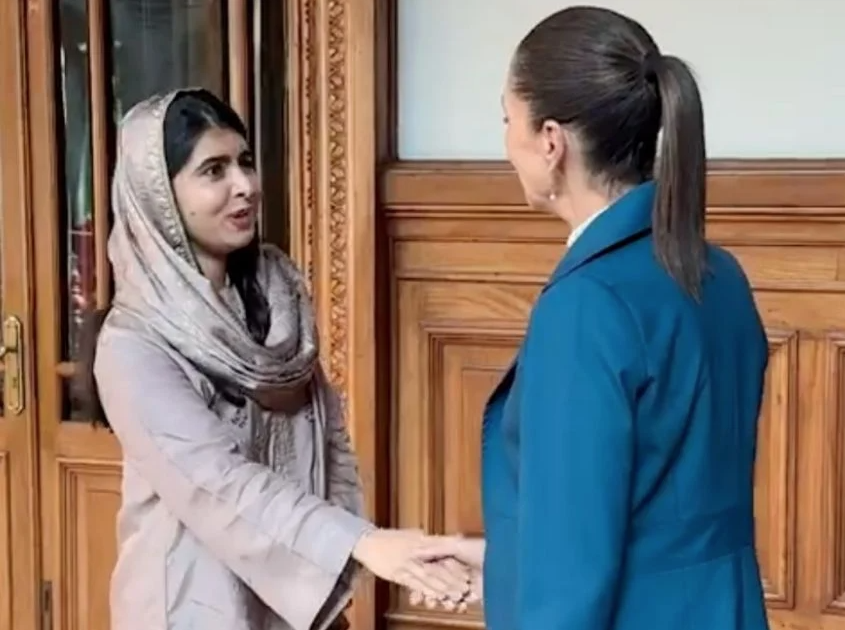 Malala Yousafzai se reúne con la presidenta Claudia Sheinbaum en Palacio Nacional para destacar la importancia de la educación para las niñas