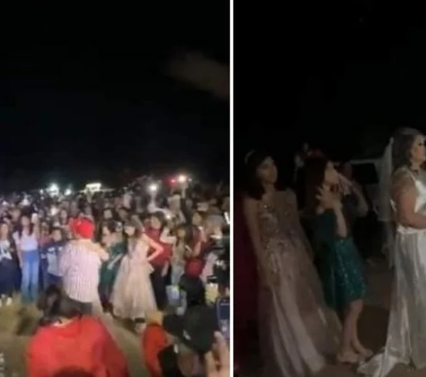 Mujer en Huatabampo celebra su divorcio con fiesta masiva y quema su vestido de novia