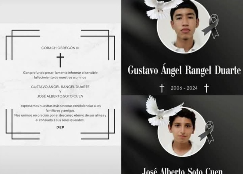 Investigan asesinato de dos jóvenes del Cobach Obregón en Cajeme