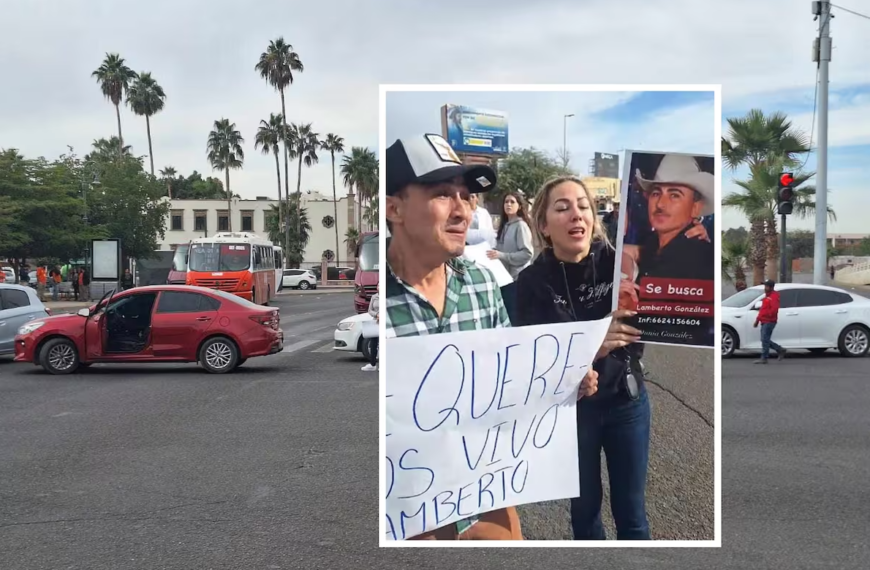 Familiares de Desaparecido Bloquean Cruce en Hermosillo Exigiendo Respuestas