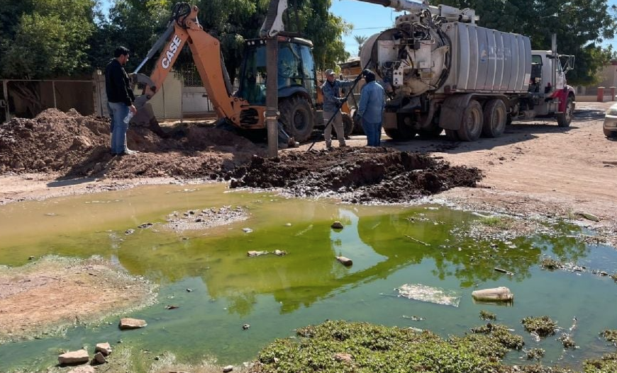 Grave crisis sanitaria en Navojoa: Más del 62% de las aguas negras terminan en las calles