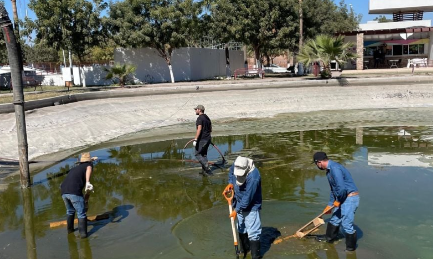 Navojoa se prepara para Semana Santa con limpieza del Parque Infantil