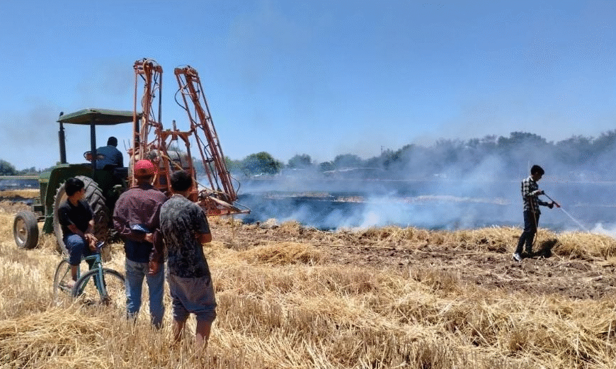 Quema de gavilla, un riesgo constante para familias rurales en Etchojoa