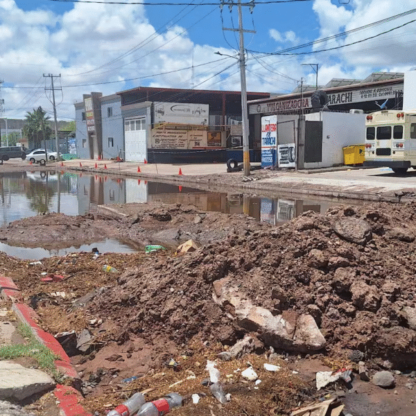 Lluvia afectó dos obras en proceso en Cajeme; habrá retrasos de al menos dos días