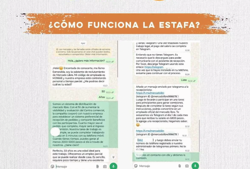 Advierten sobre nuevo fraude en WhatsApp y Telegram: suplantan a Amazon y Mercado Libre