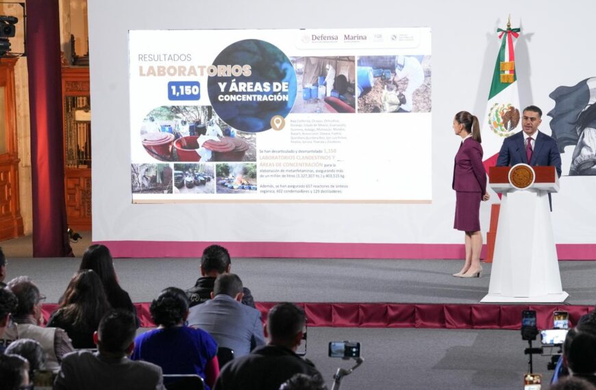 Mil 233 detenidos, casi 8 toneladas de droga y 48 laboratorios asegurados en sólo 15 días: Gobierno de México