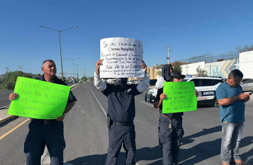Custodios del Itama protestan en Hermosillo y se reúnen con el Secretario de Seguridad Pública