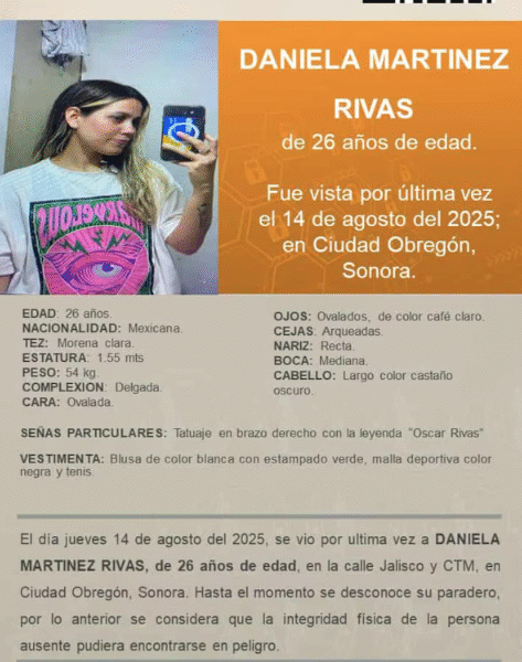 Investigan presunta privación ilegal de la libertad de joven en Ciudad Obregón; activan Alerta Alba