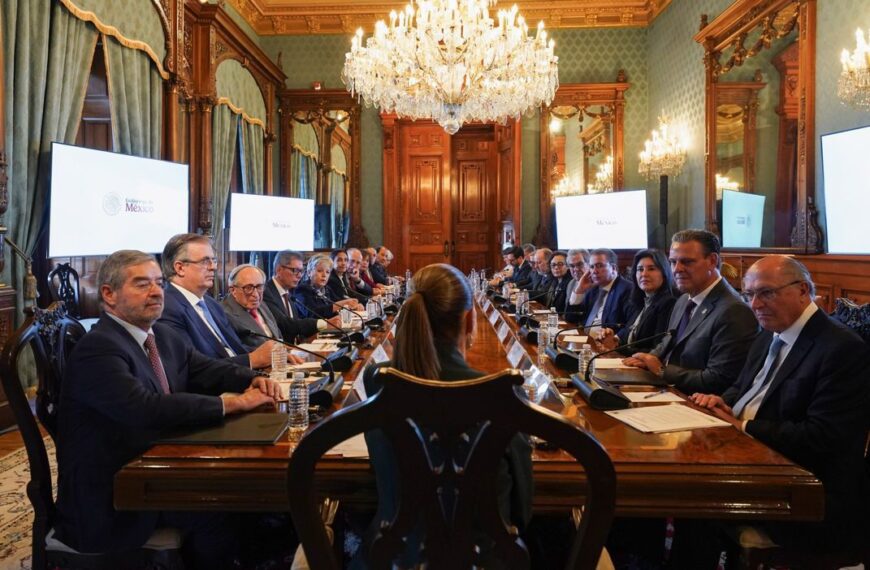 Presidenta Claudia Sheinbaum recibe a delegación de Brasil encabezada por el vicepresidente Geraldo Alckmin