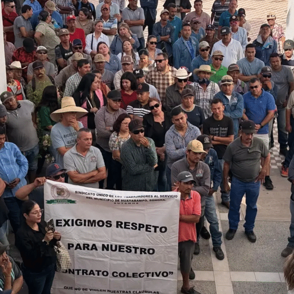 Sindicalizados del Ayuntamiento de Huatabampo exigen devolución de ISR