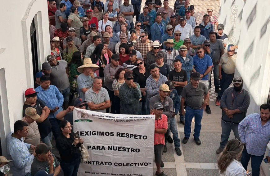 Sindicalizados del Ayuntamiento de Huatabampo exigen devolución de ISR