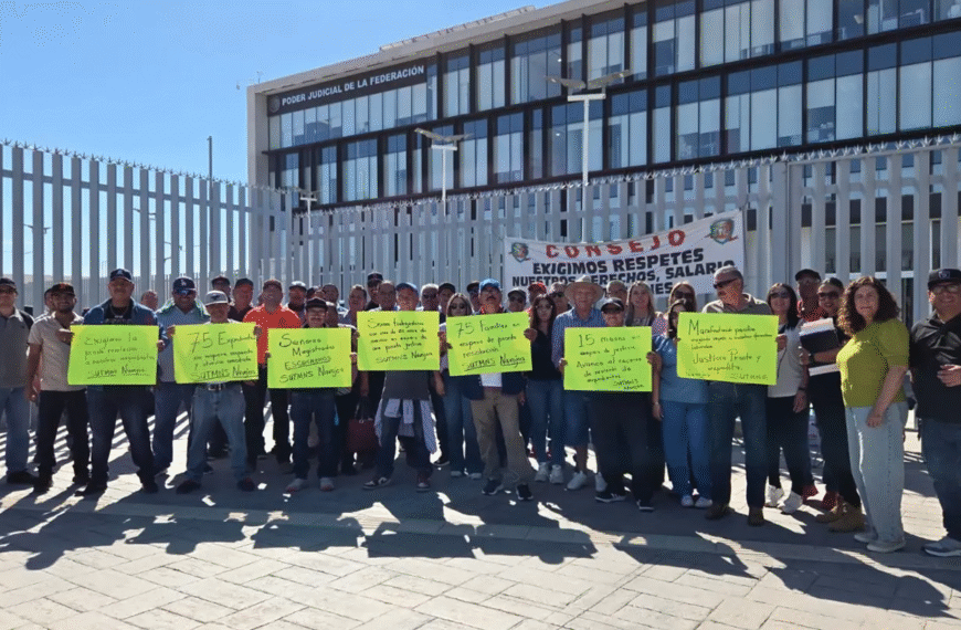 Sindicalizados de Navojoa protestan y exigen justicia pronta