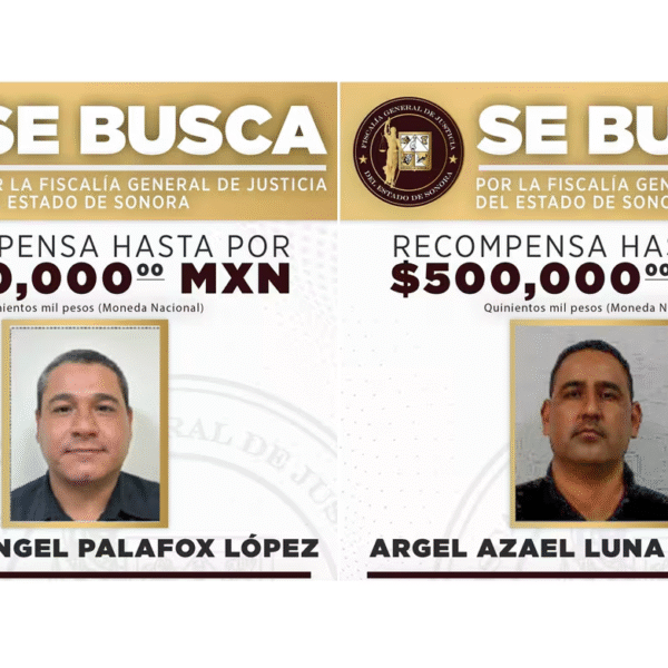 FGJE Sonora ofrece recompensa por ex agentes de la AMIC prófugos tras disparar a un abogado por error