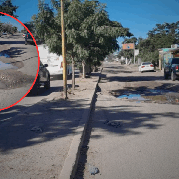 Avenida en Peligro: Baches Obligan a Conductores a Invadir Carril en Navojoa