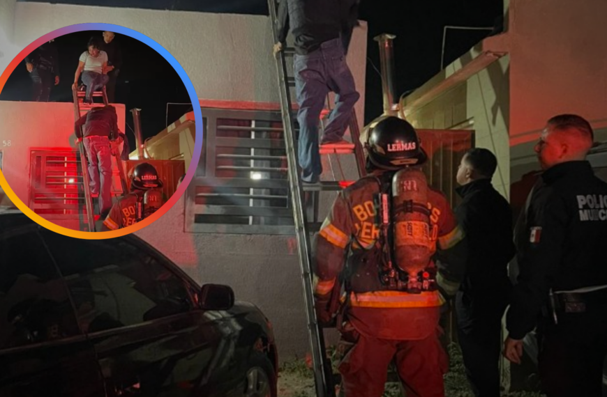 Pareja escapa por techo de su casa en llamas en Hermosillo