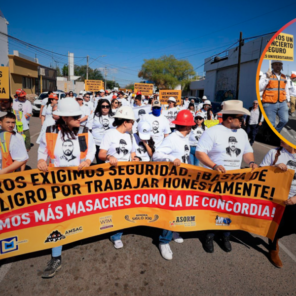 Mineros marchan a nivel nacional exigiendo justicia por desaparecidos en Sinaloa