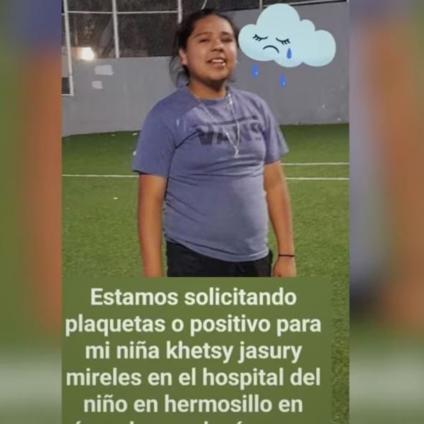 Madre solicita ayuda urgente para donaciones de plaquetas para su hija de 12 años con leucemia
