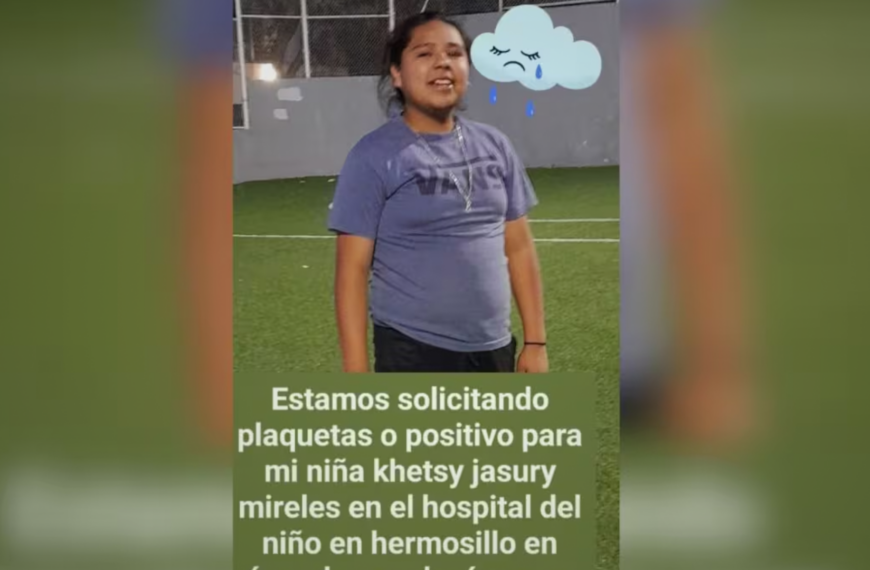 Madre solicita ayuda urgente para donaciones de plaquetas para su hija de 12 años con leucemia