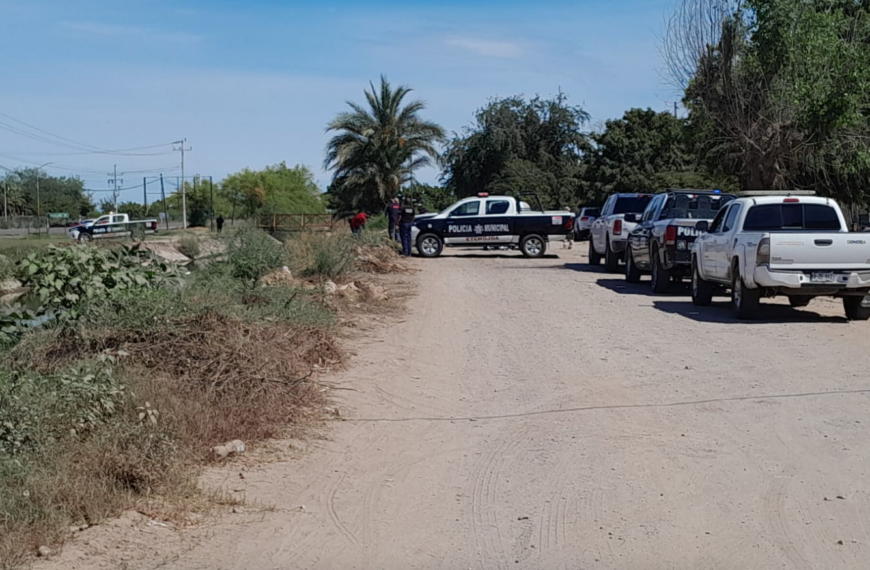 Identifican a cuerpo localizado en canal de riego en Etchojoa; es la tercera víctima en el actual ciclo agrícola
