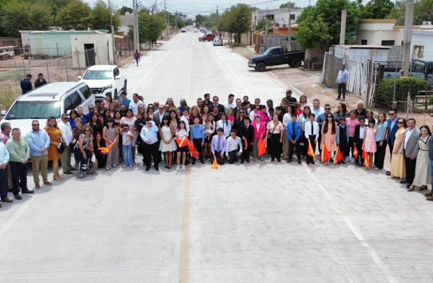 Pavimentan calles del nuevo Hospital de Navojoa; buscan mejorar su acceso
