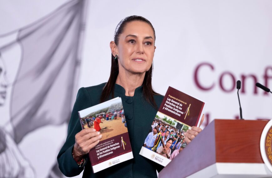 Por primera vez en la historia hay un reconocimiento pleno de sus derechos: Sheinbaum firma convocatoria para consulta de Ley General de Derechos de los Pueblos Indígenas y Afromexicano