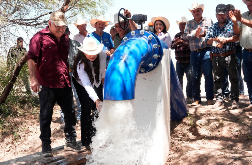 Mejora Gobierno de Sonora suministro de agua para riego en el ejido Molino de Camou