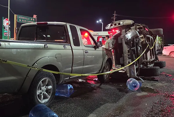 Choque «carambola» deja lesionados en Hermosillo