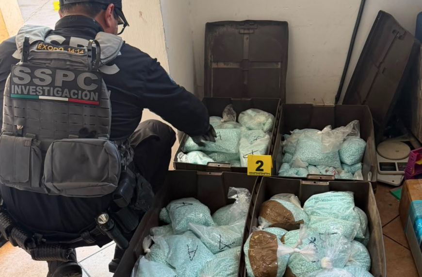 Incautan 120 kg de fentanilo en Mexicali; equivalen a 4 millones de dosis